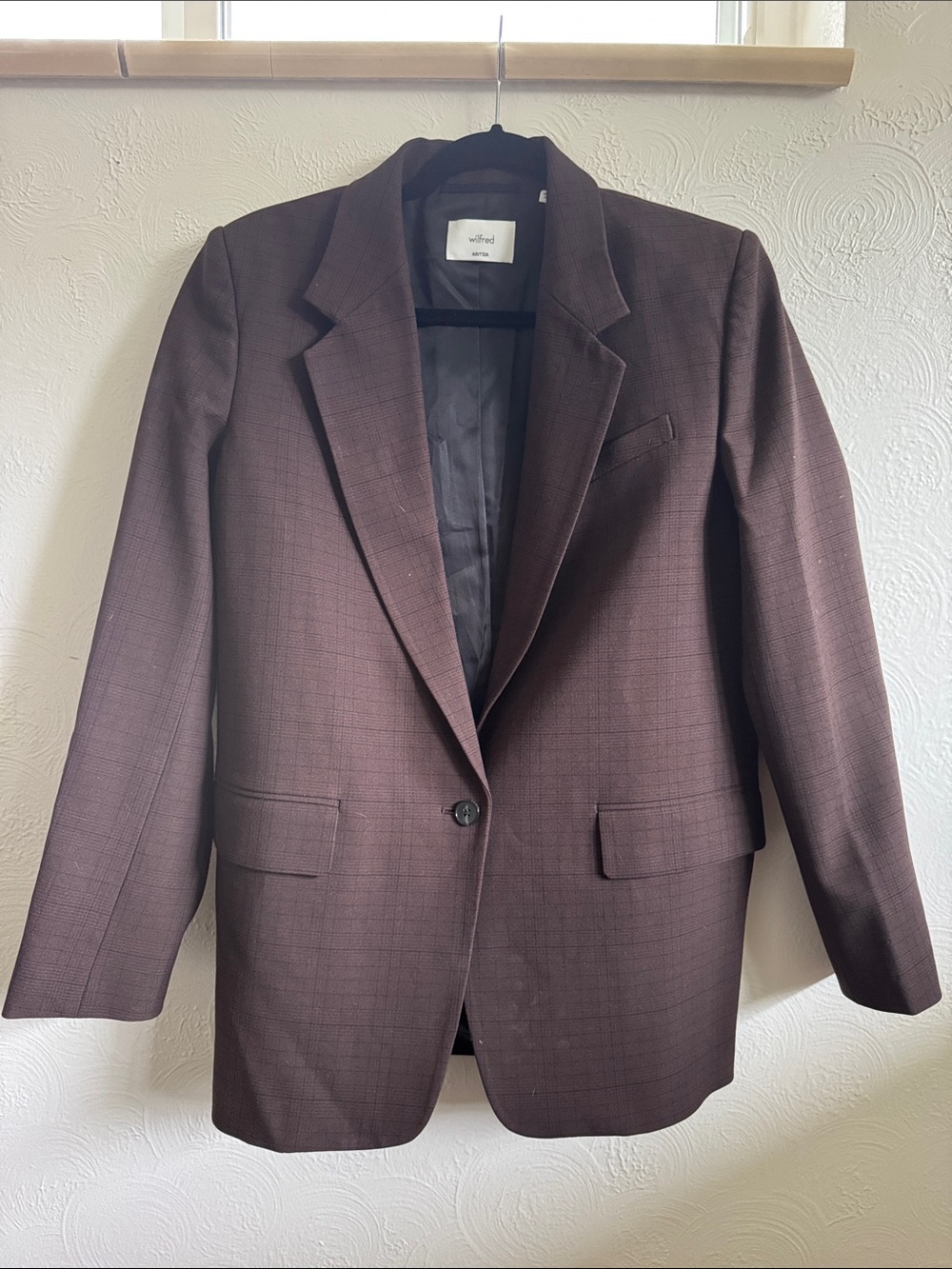 Wilfred Chocolate Brown Single-Button Blazer